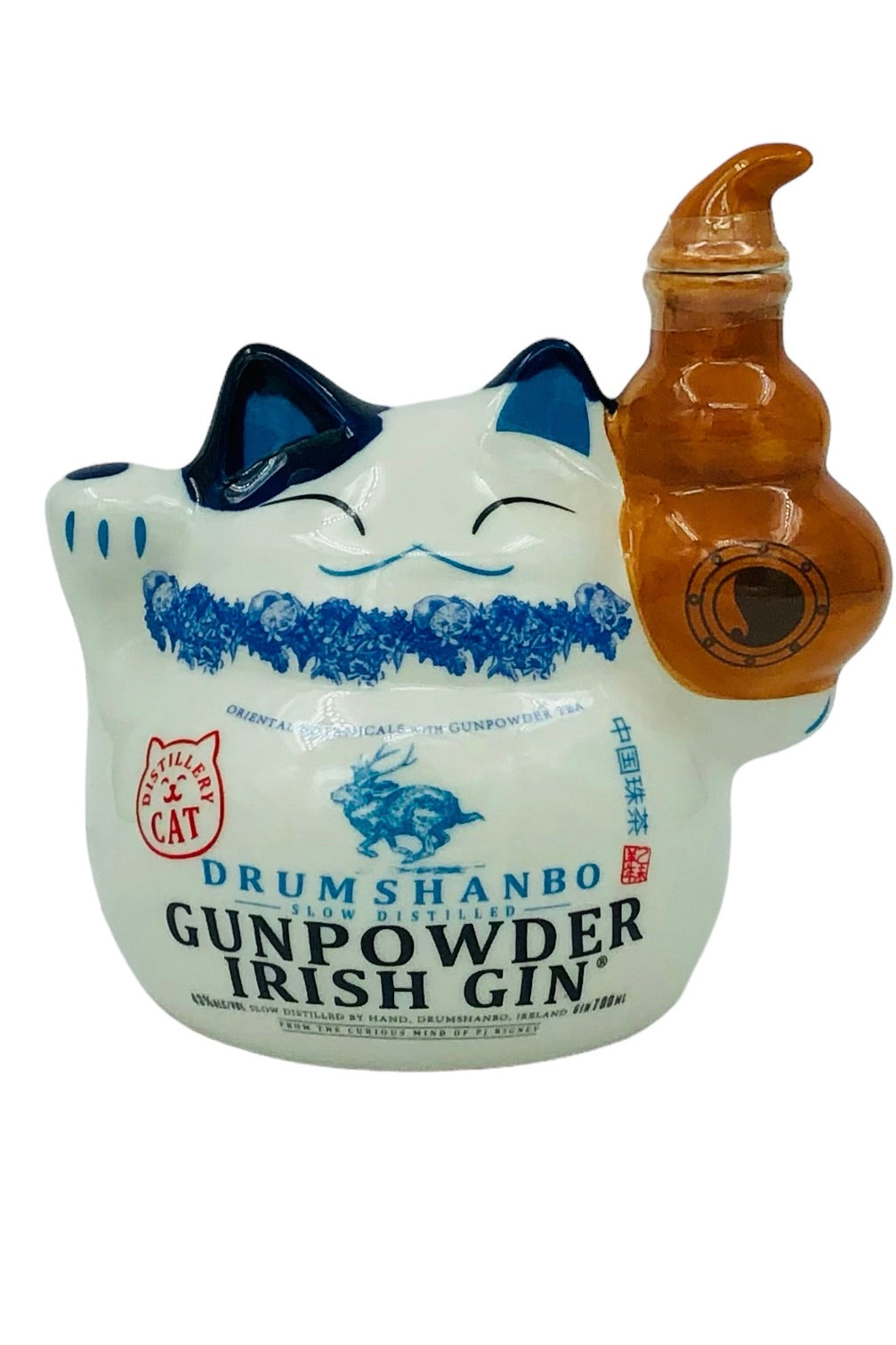 Drumshanbo &quot;Ceramic Cat Bottle&quot; Gunpowder Irish Gin