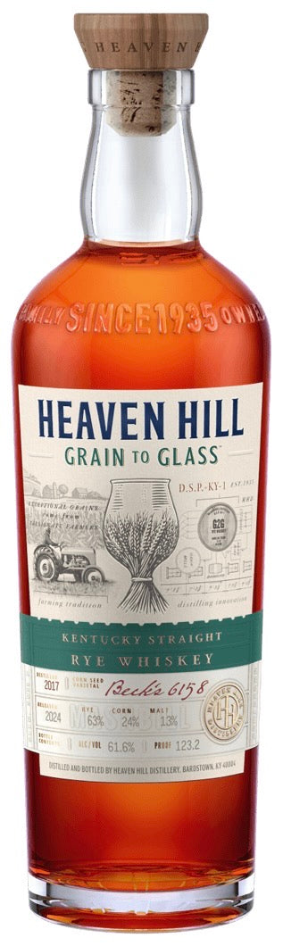 Heaven Hill Grain-to-Glass Rye Whiskey 123.2 Proof