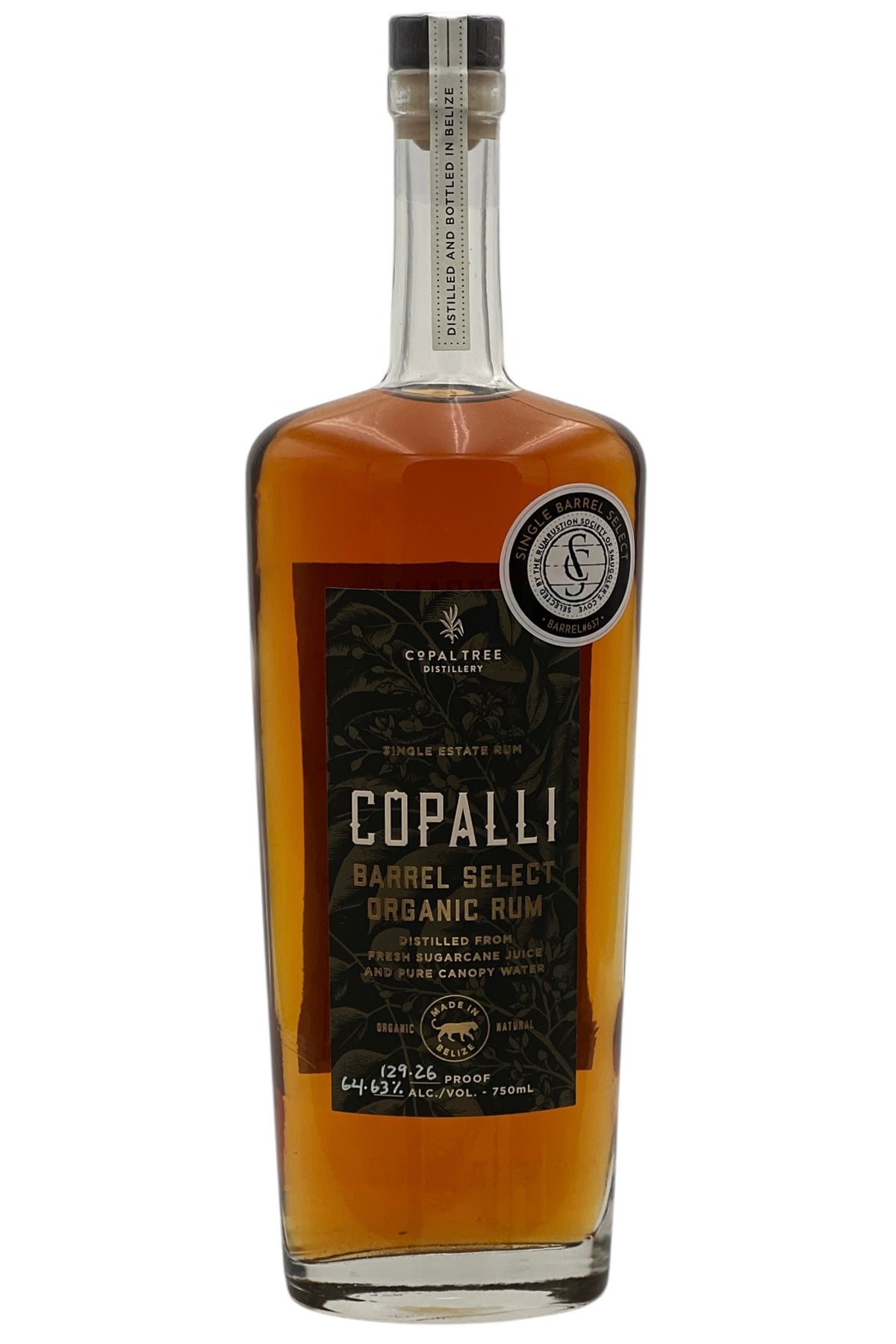 Copalli Barrel-Rested Single Barrel Over Proof Rum Selected by Smuggler&#39;s Cove