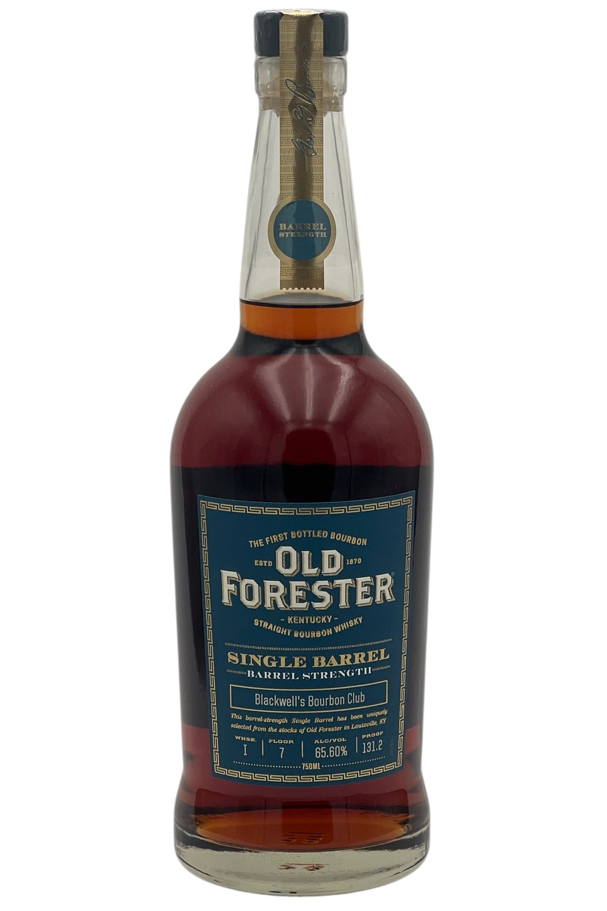 Old Forester Single Barrel &quot;Blackwell&#39;s Bourbon Club&quot; Cask Strength Bourbon Whisky