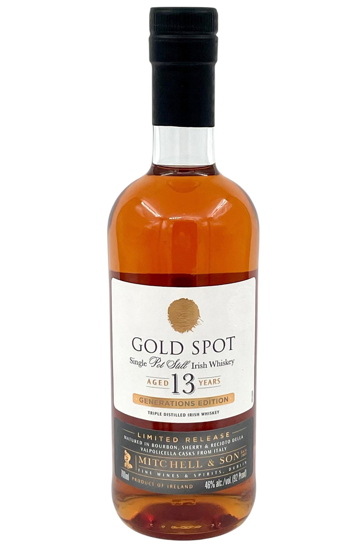 Gold Spot 13 Year Old Generations Irish Whiskey