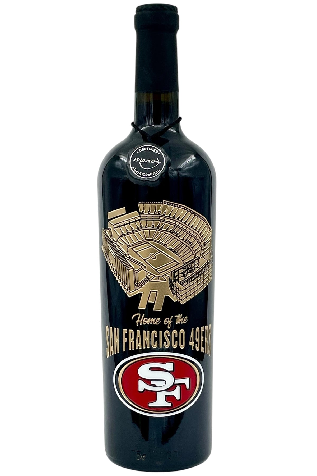 San Francisco 49ers Mano&#39;s Cabernet Sauvignon Etched Bottle