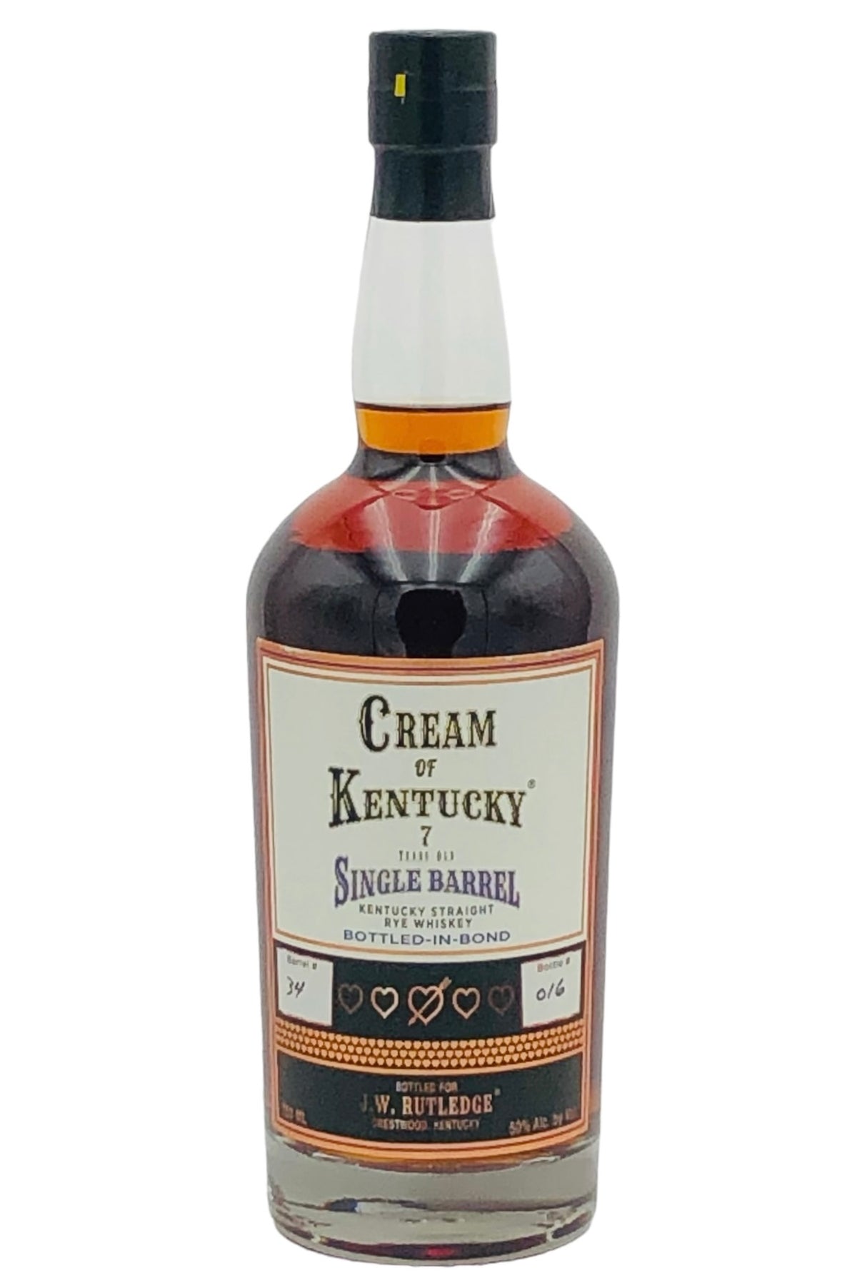 Cream of Kentucky 7 Year Old Single Barrel Rye Whiskey Bottled-in-Bond