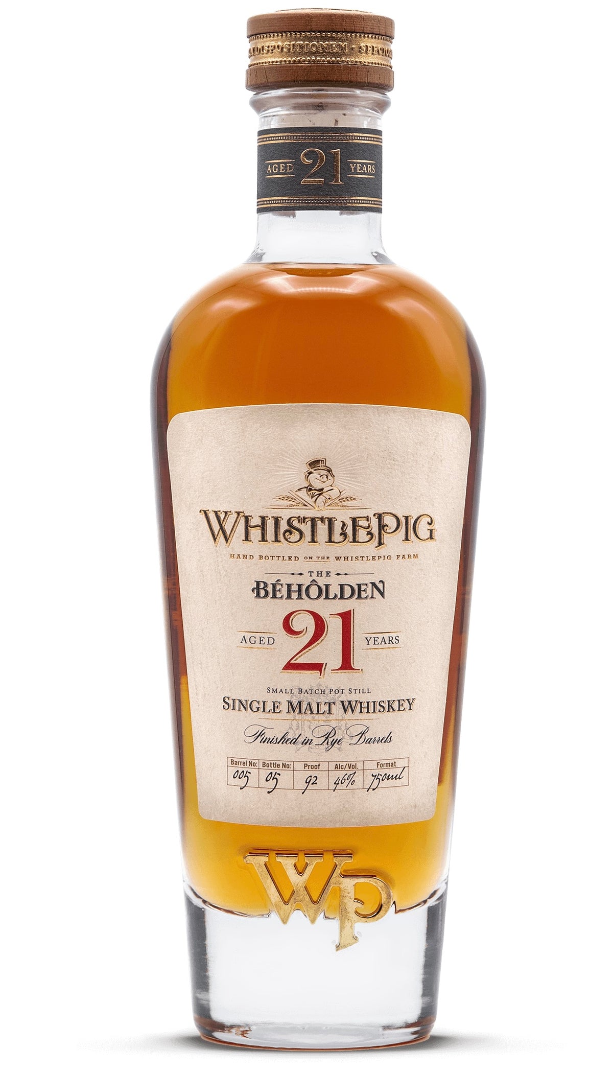 Whistlepig 21 Year Old &quot;The Beholden&quot; Single Malt Whiskey