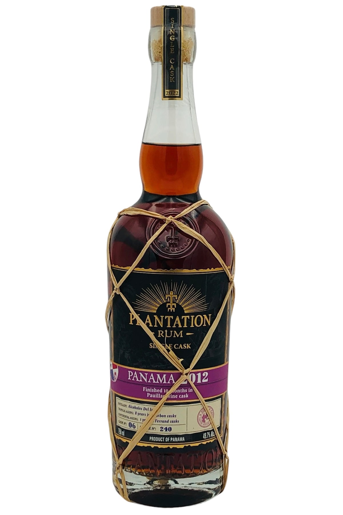 Plantation Rum Vintage 2012 Panama Single Cask Rum Finished in Pauillac Wine Cask