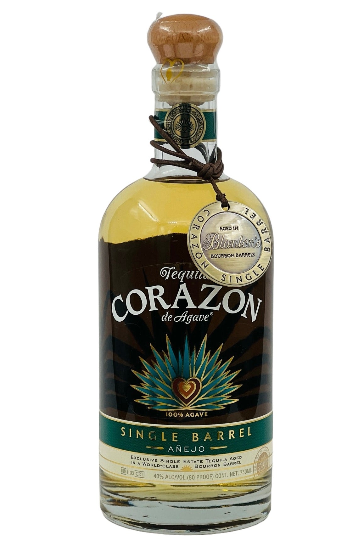 Corazon &quot;Aged in Blanton&#39;s Bourbon Barrels&quot; Single Barrel Anejo Tequila