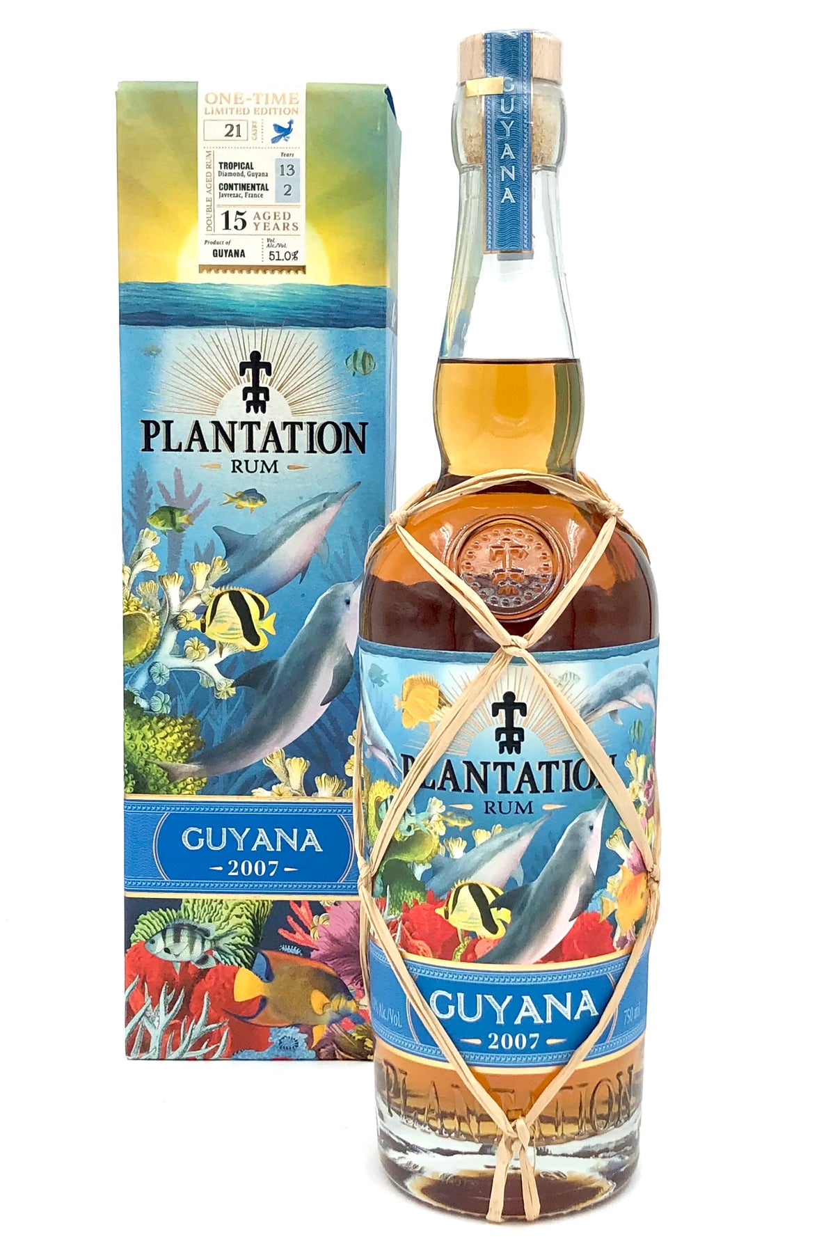 Plantation Rum Vintage 2007 Guyana 15 Year Old Rum &quot;One-Time Limited Edition&quot;