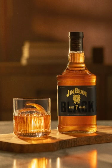 Jim Beam &quot;New Label&quot; 7 Year Old Black Label Extra Aged Bourbon Whiskey