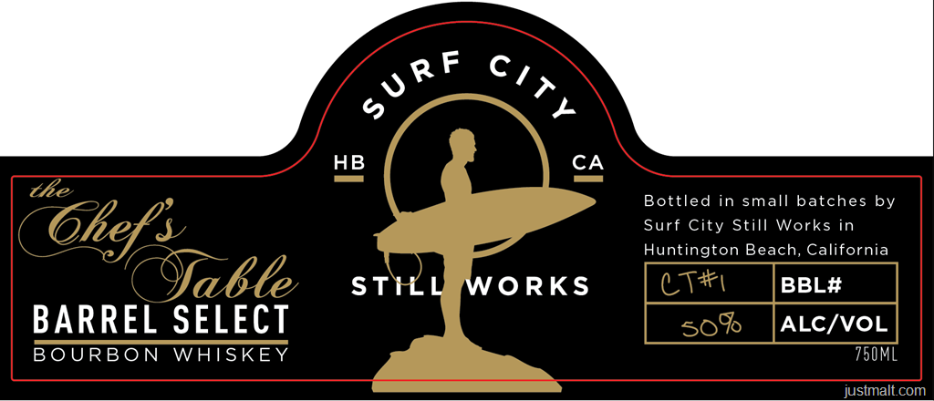 Surf City Stillworks &quot;The Chefs Table Barrel Select&quot; Bourbon Whiskey