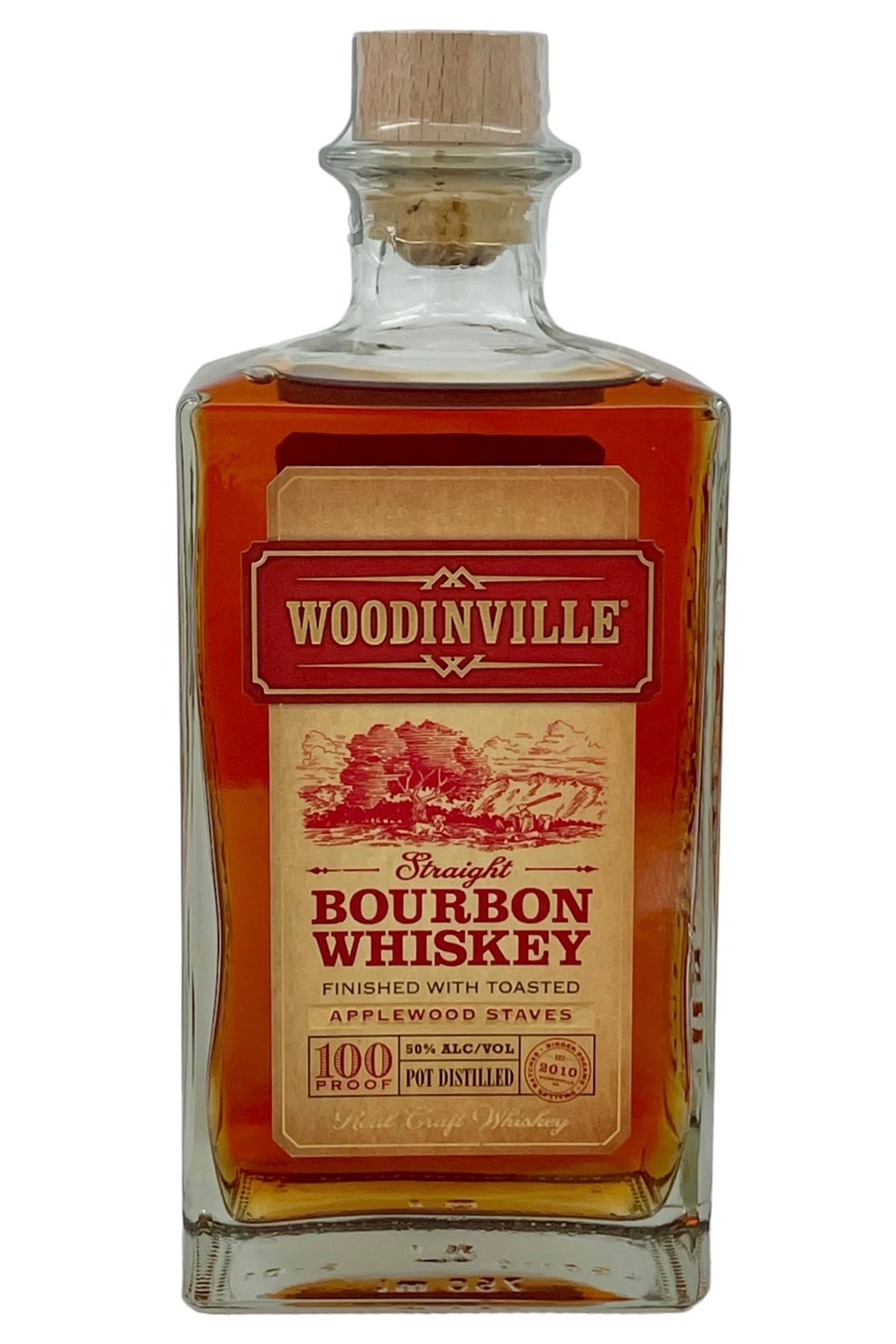 Woodinville Bourbon Whiskey Finished with Toasted Applewood Staves