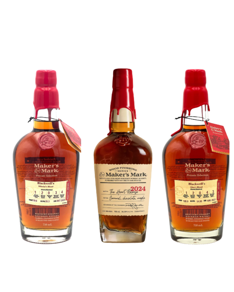 Blackwell&#39;s Maker&#39;s Mark Bourbon Collection X 3 Bottles