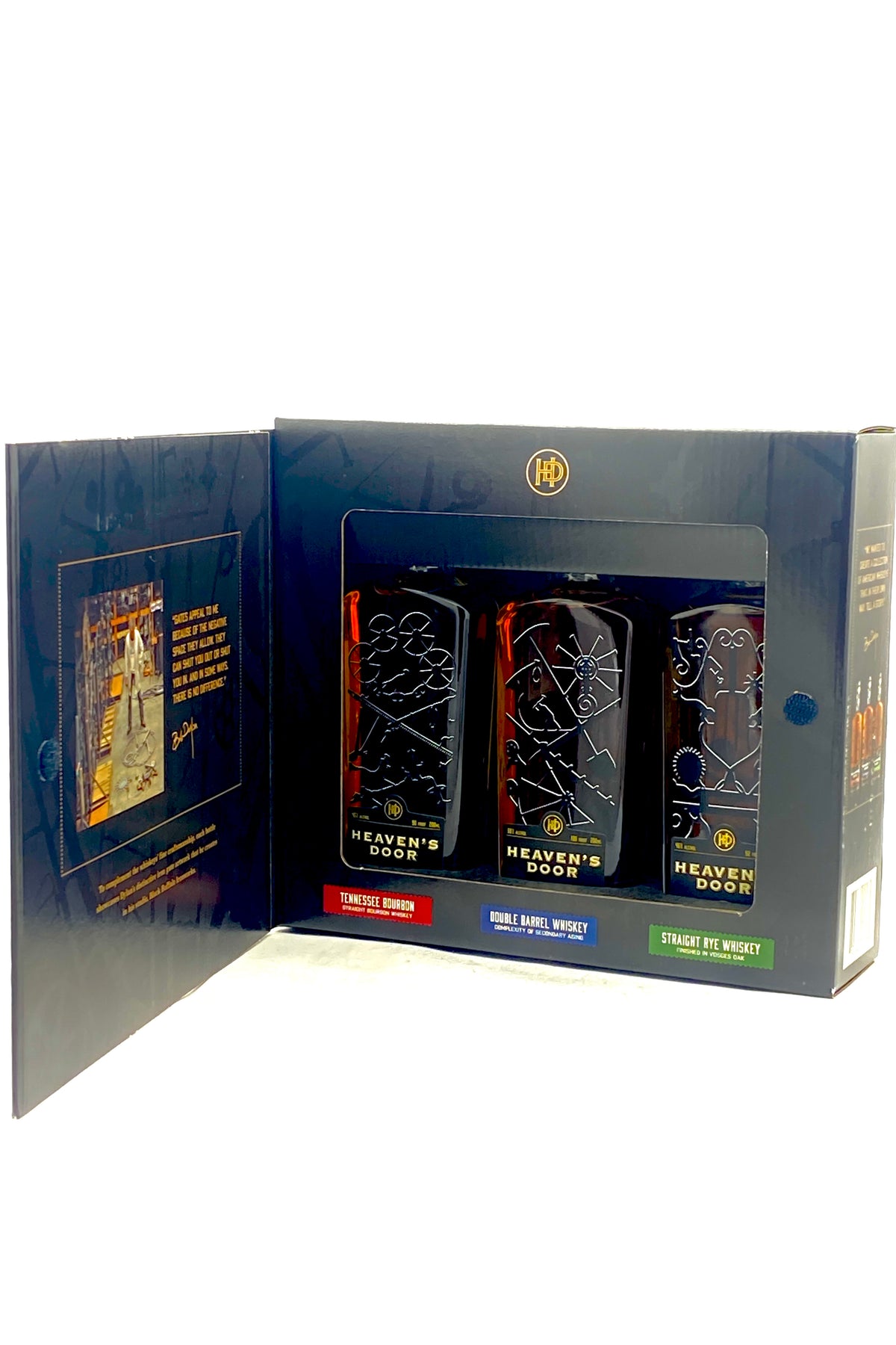 Heaven&#39;s Door Whiskey 3 x 200 ml Trilogy Pack Bourbon &amp; Rye